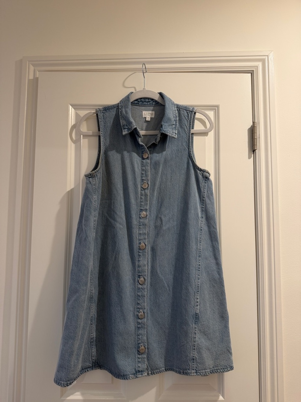 Z Supply Light Blue Denim Sleeveless Button-Front Dress